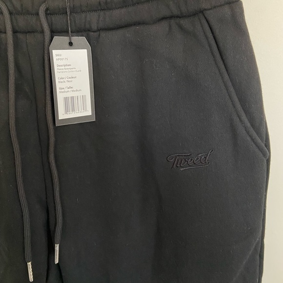 Tweed - Mens - Medium - Organic Sweatpants - Black - NWT - Picture 5 of 7
